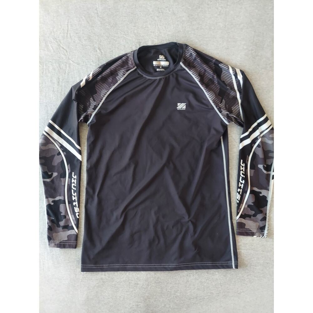 Zipravs Jiujitsu Compression Stretch Blck Men Shirt  Size XL